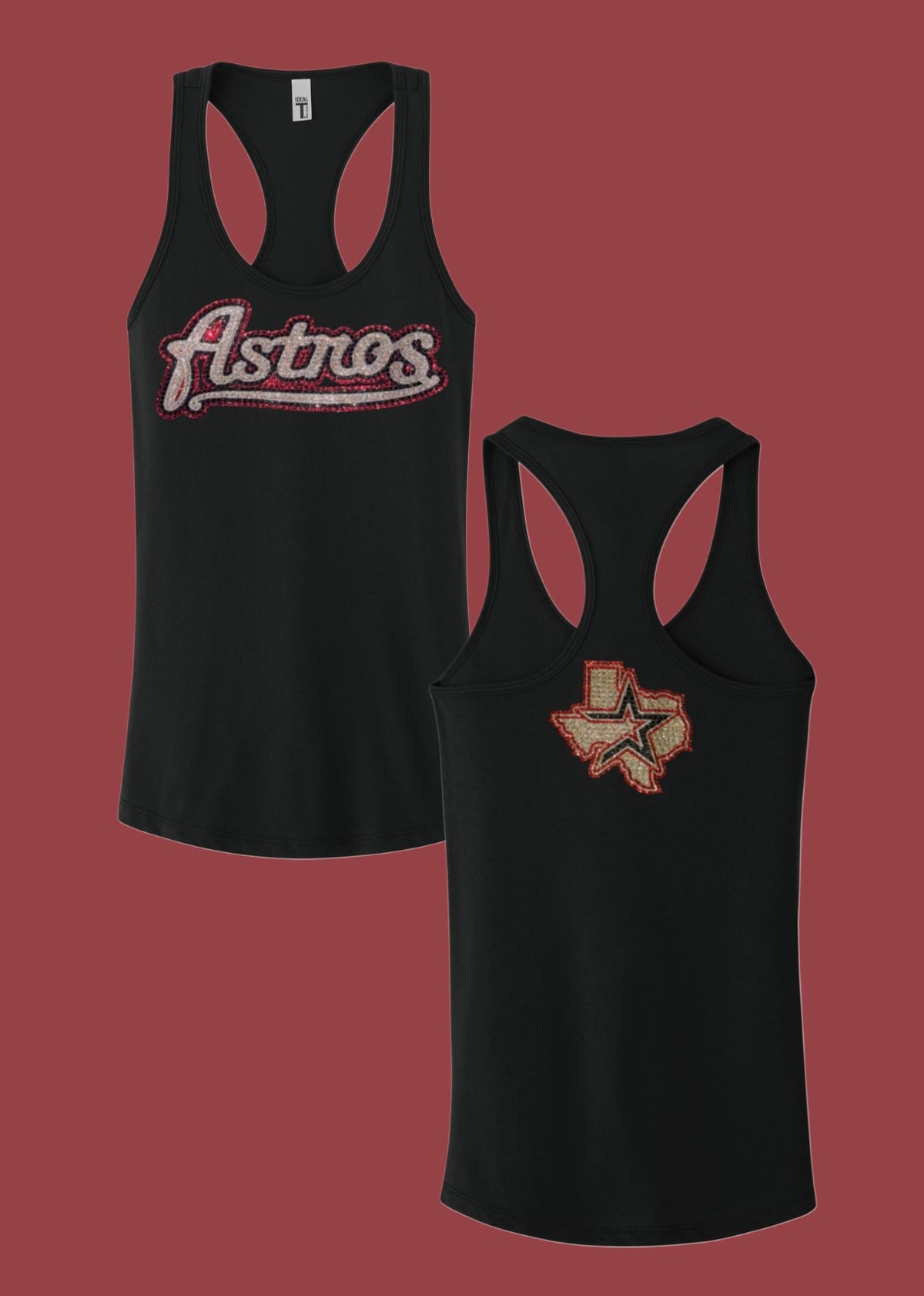 *H-Town racerback tank - brick