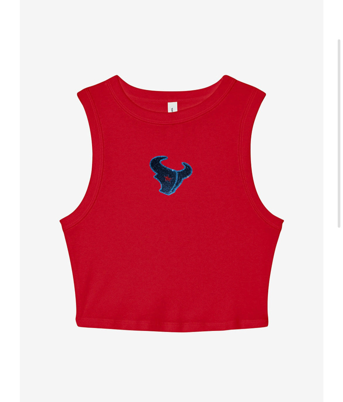 Texans H-Town logo crop tank