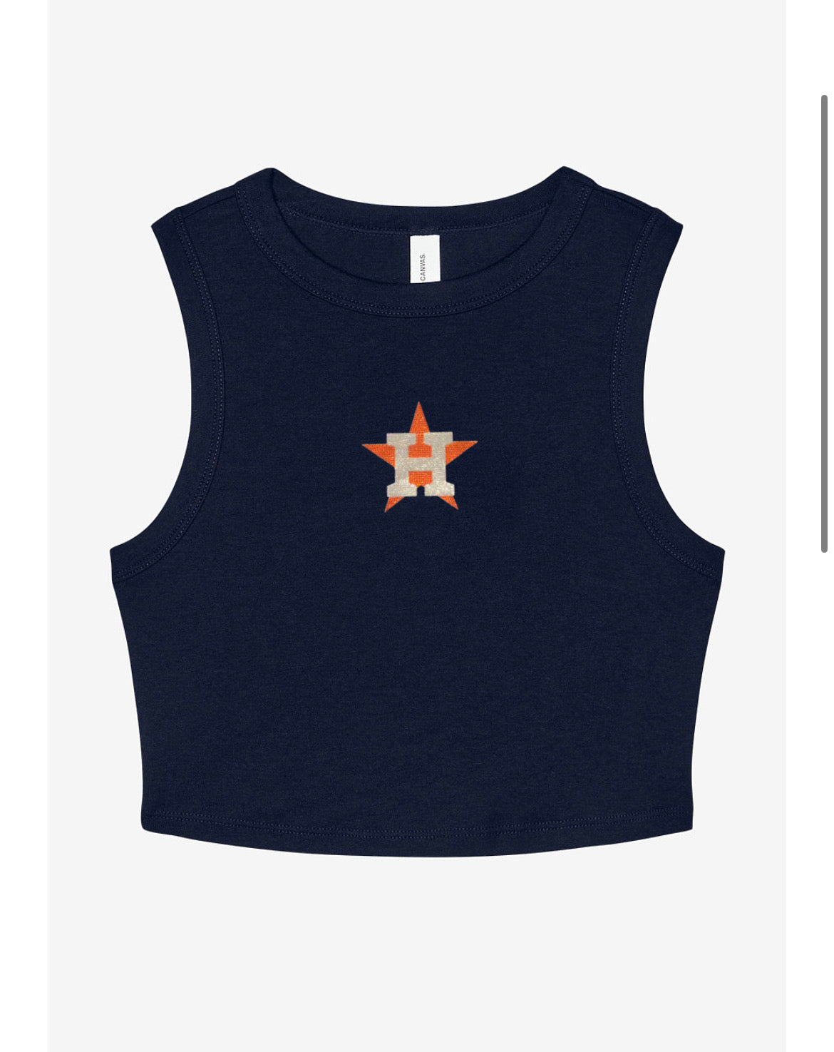 Astros logo crop tank