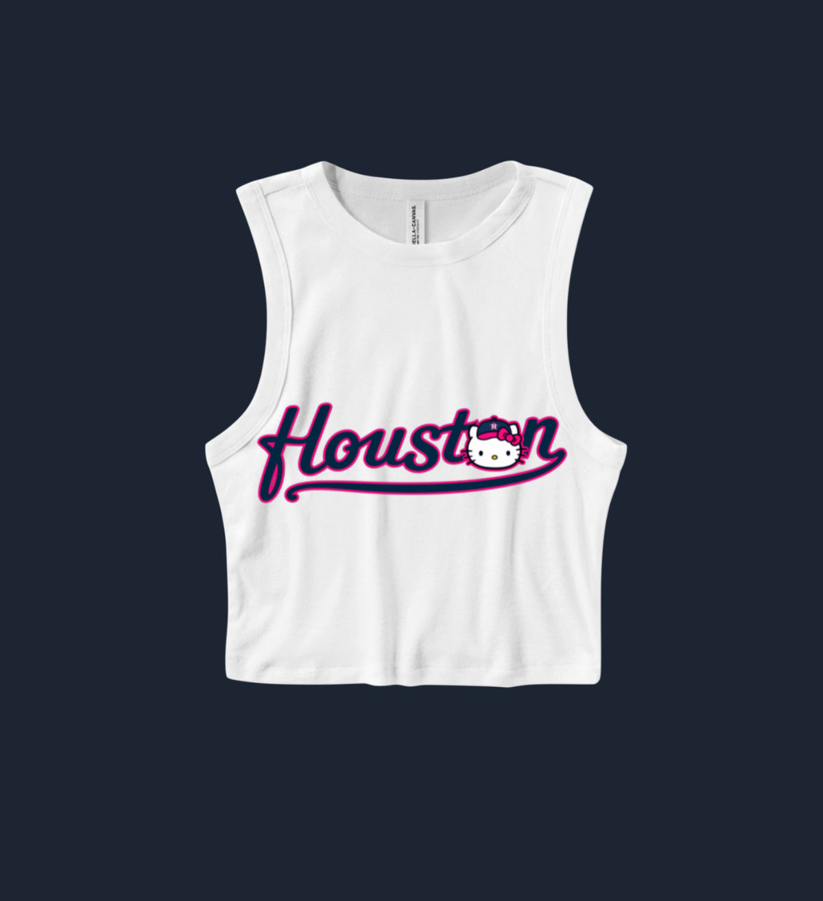 Hello Kitty Astros - crop front pink