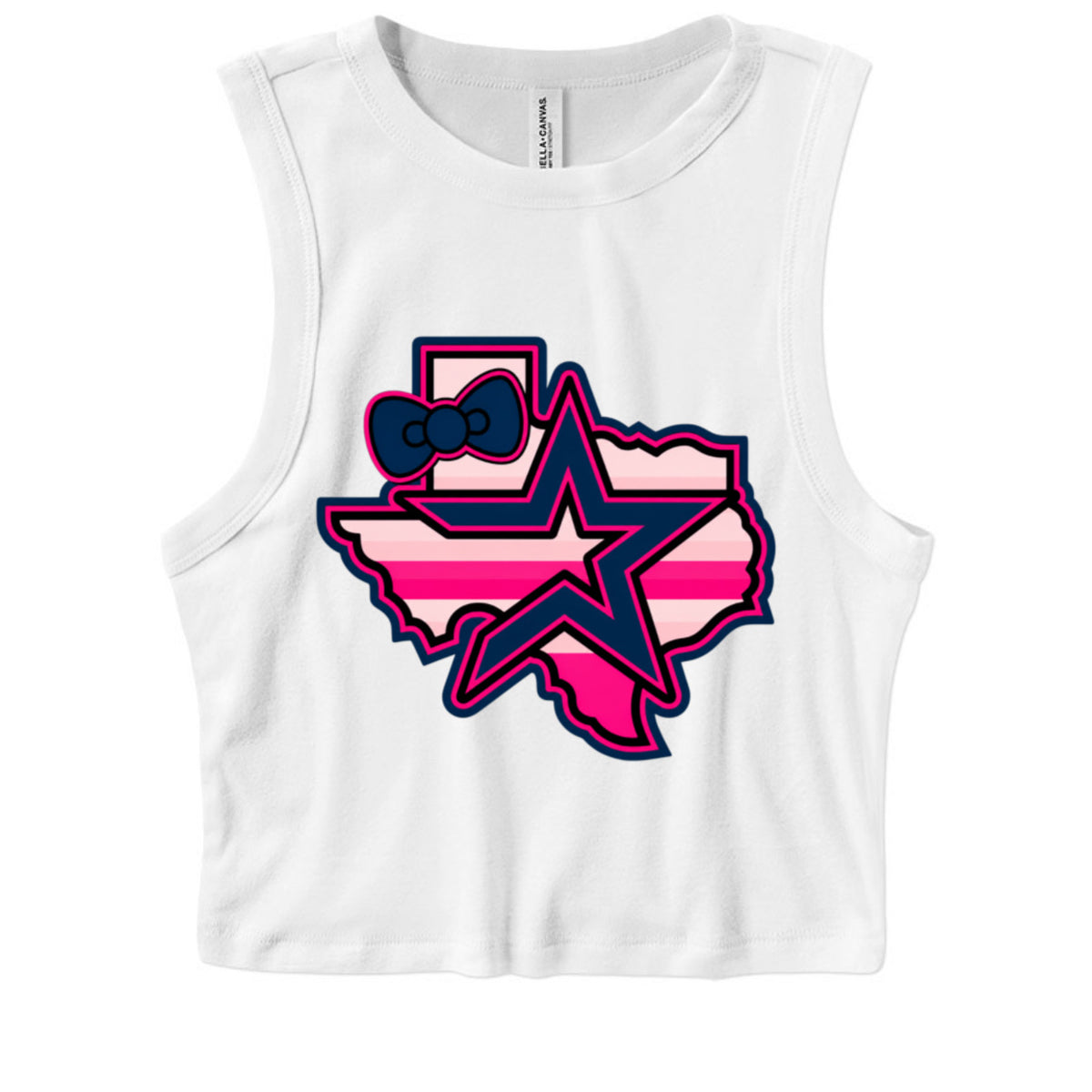 Hello Kitty Astros - crop front star pink