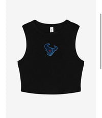 Texans H-Town logo crop tank