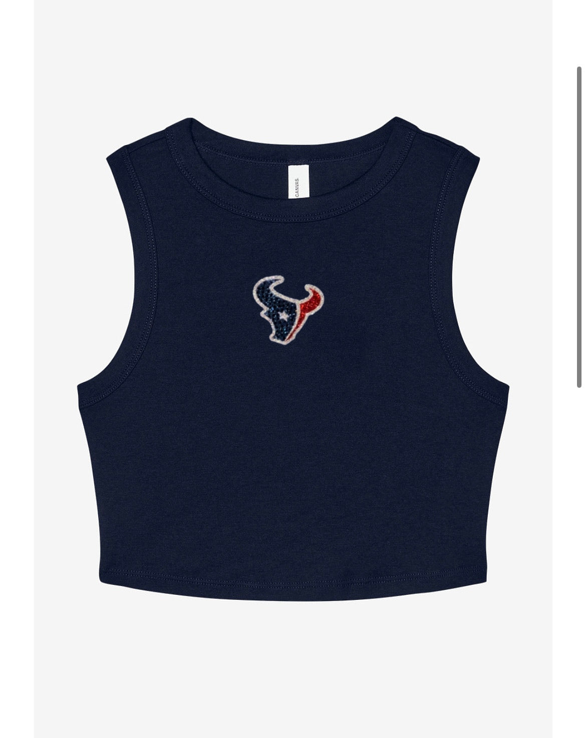 Texans original logo crop tank