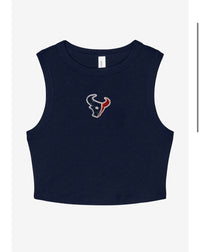 Texans original logo crop tank