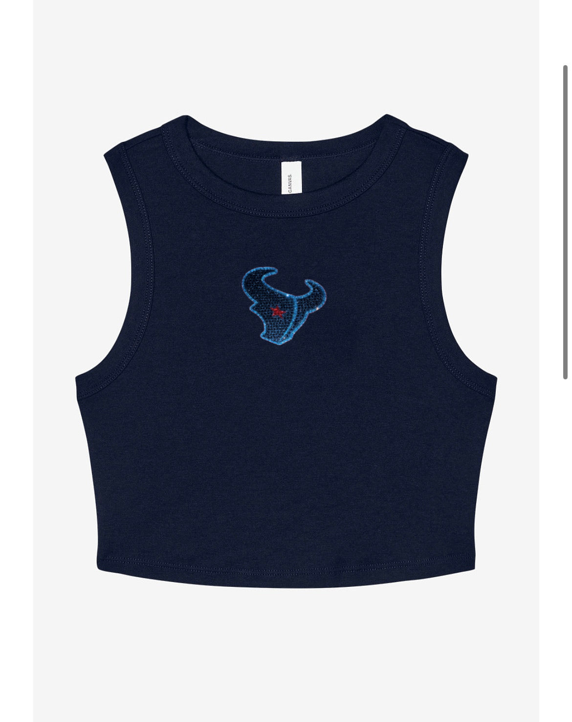 Texans H-Town logo crop tank