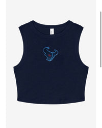 Texans H-Town logo crop tank