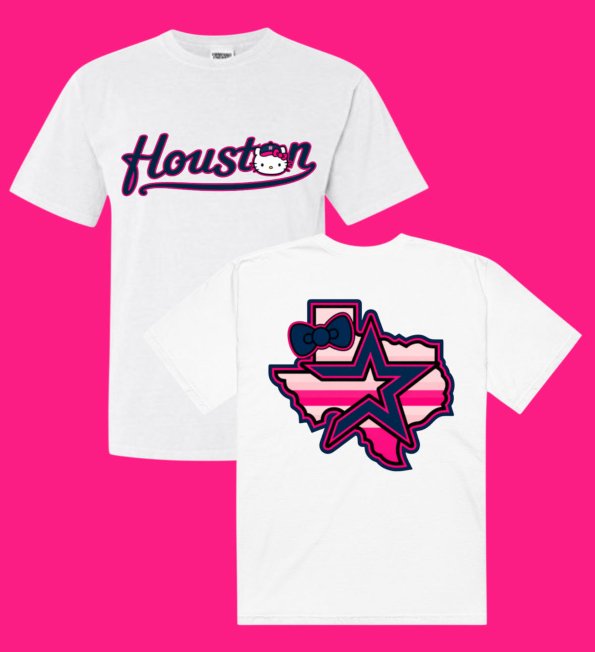 Hello Kitty Astros - unisex front & back pink
