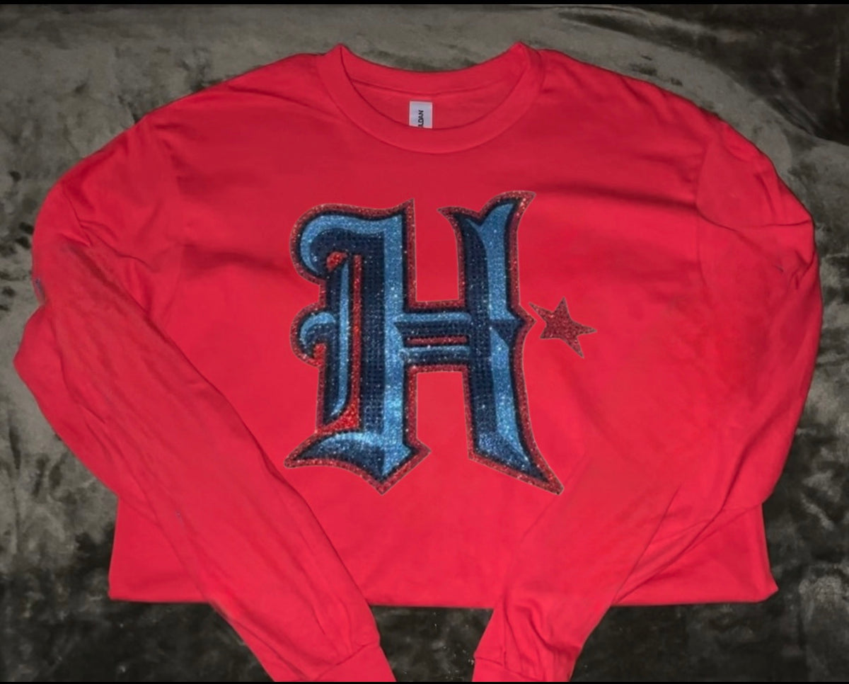 H logo long sleeve htown colors