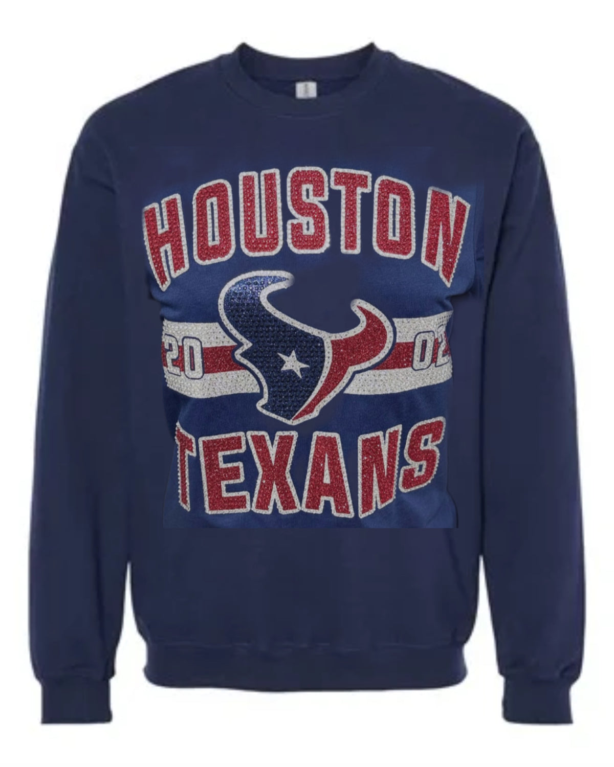 Texans 12x12 long sleeve & crew neckpullover