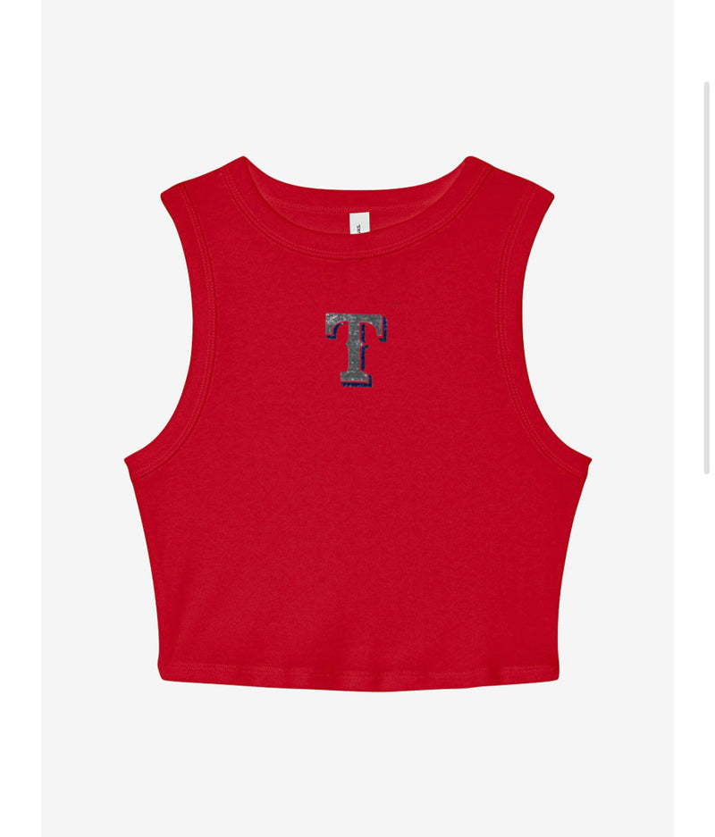 Rangers logo crop tank