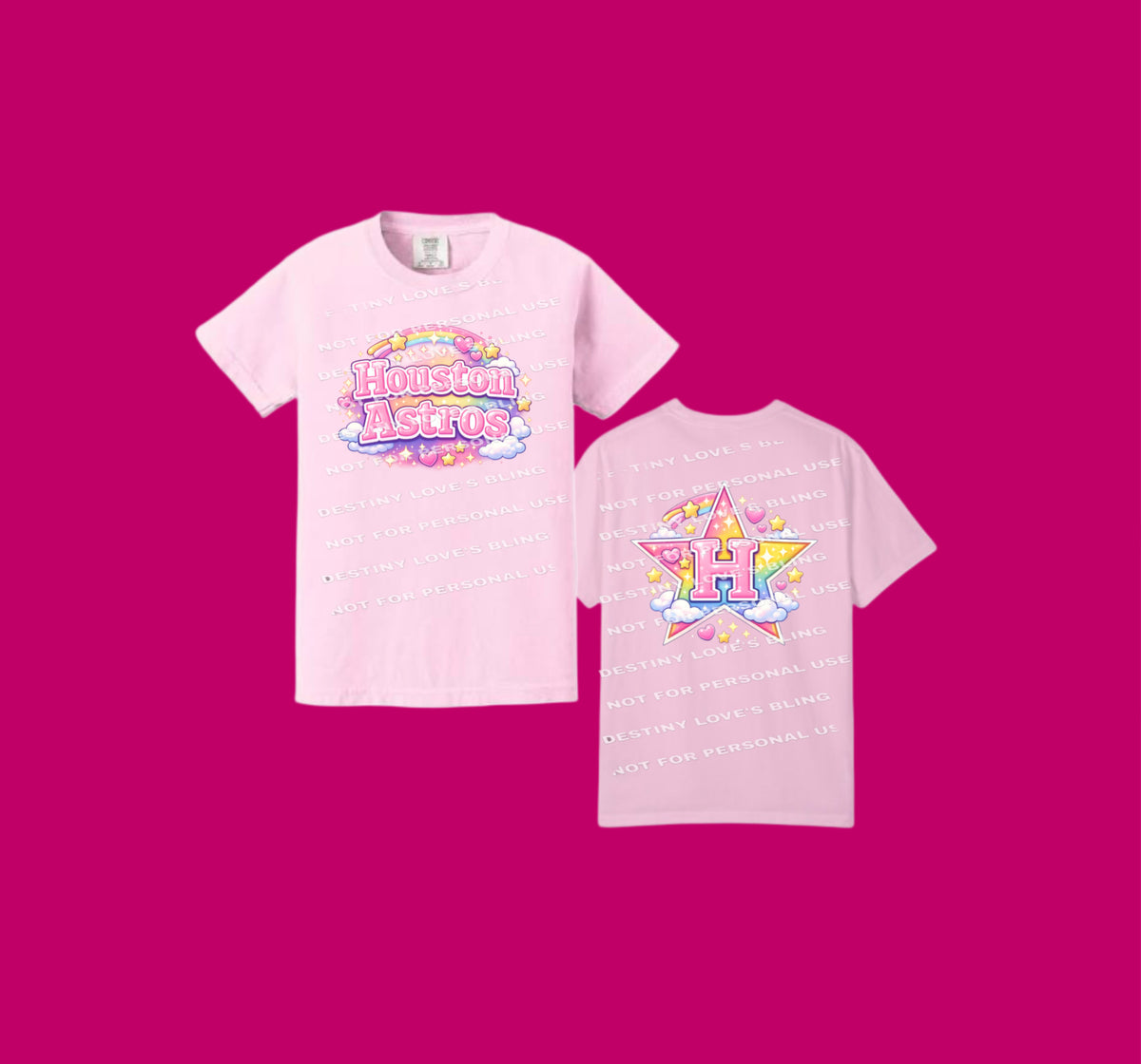 Care Bears Astros - unisex front & back