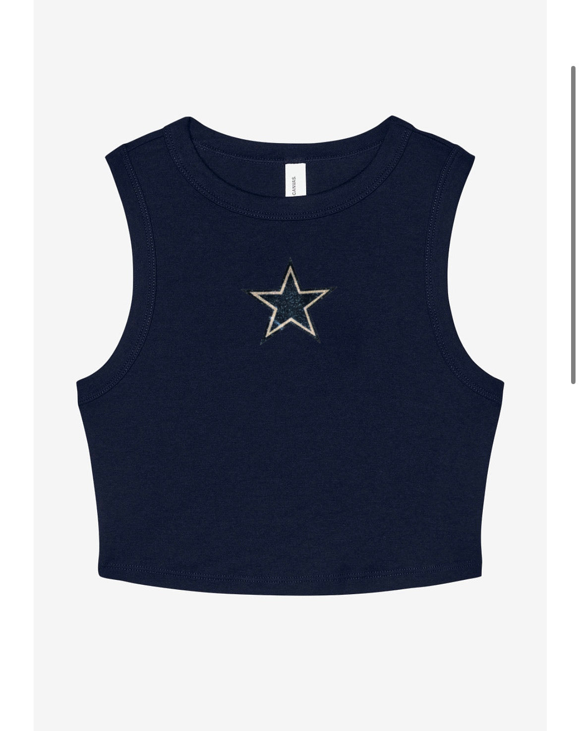 Cowboys logo crop tank