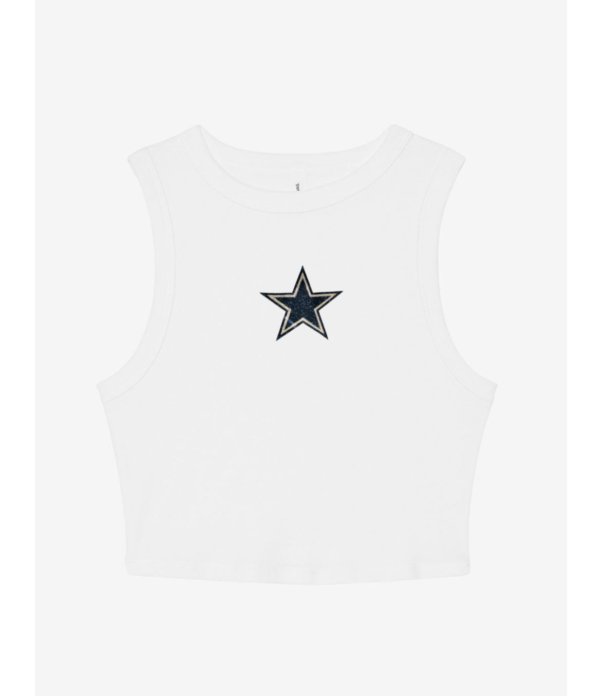 Cowboys logo crop tank