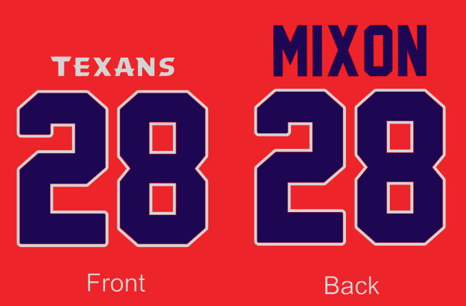 Texans Jersey inspired tee - long sleeve