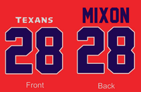 Texans Jersey inspired tee - crop top