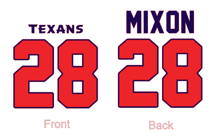 Texans Jersey inspired tee - long sleeve