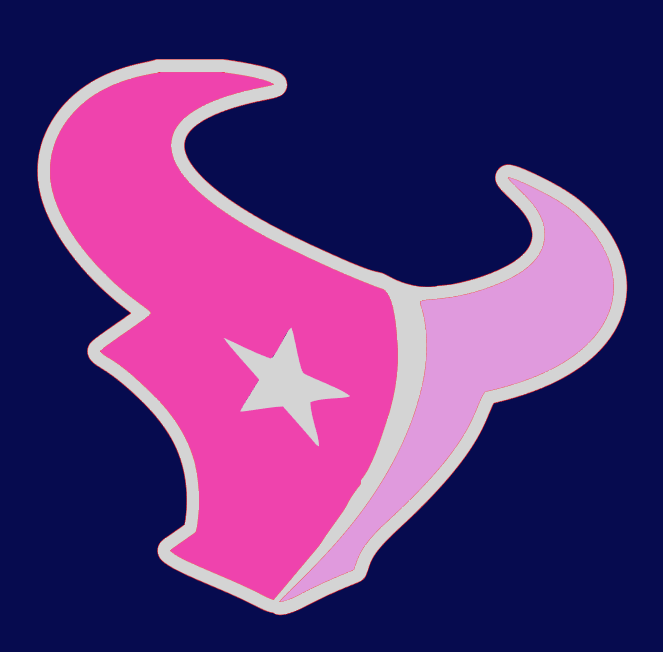 Texans Football logo - pink